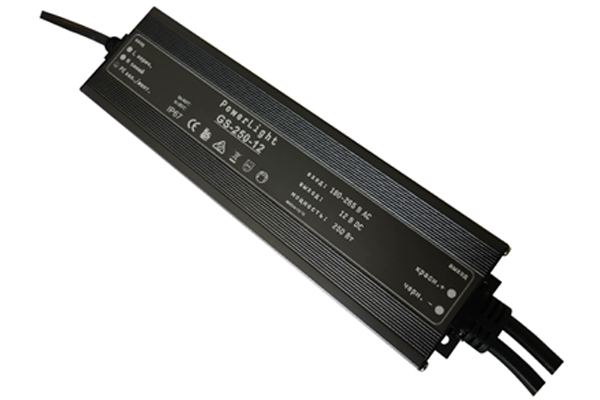 Источник питания PowerLight GS-250-24, IP67, низкопрофильный, металл