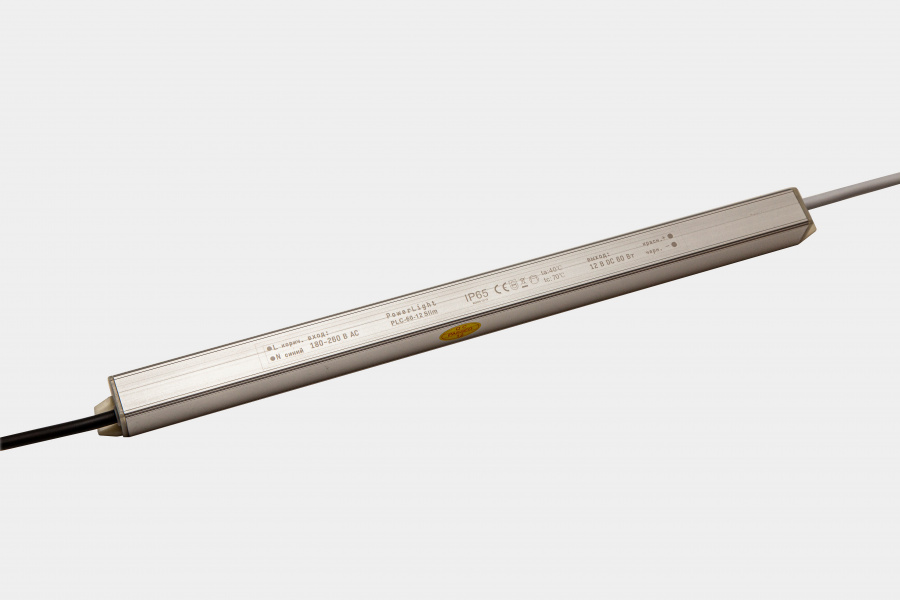 Источник питания PowerLight PLC-60-12, IP65, slim, металл