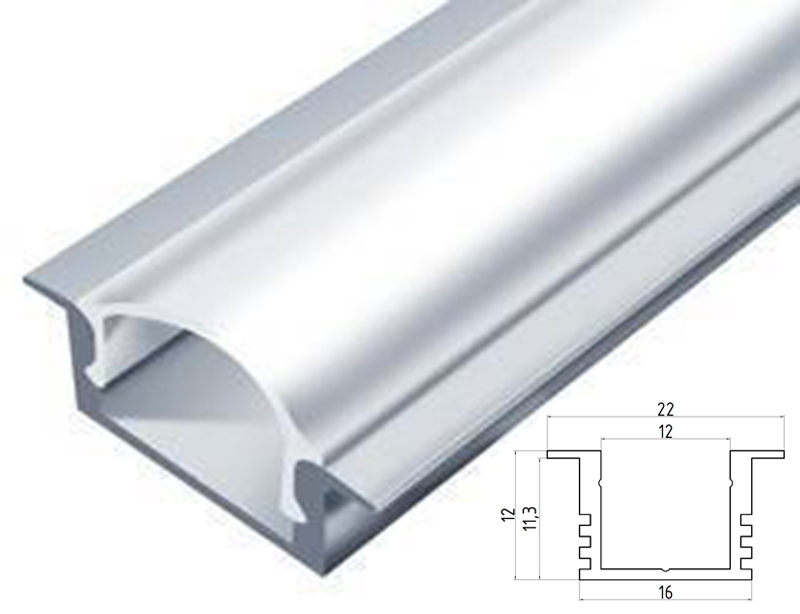 Профиль врезной, алюминиевый, анодированный СПВ16-2212 2м